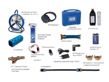Акустический течеискатель PipeMic M. Комплектация,